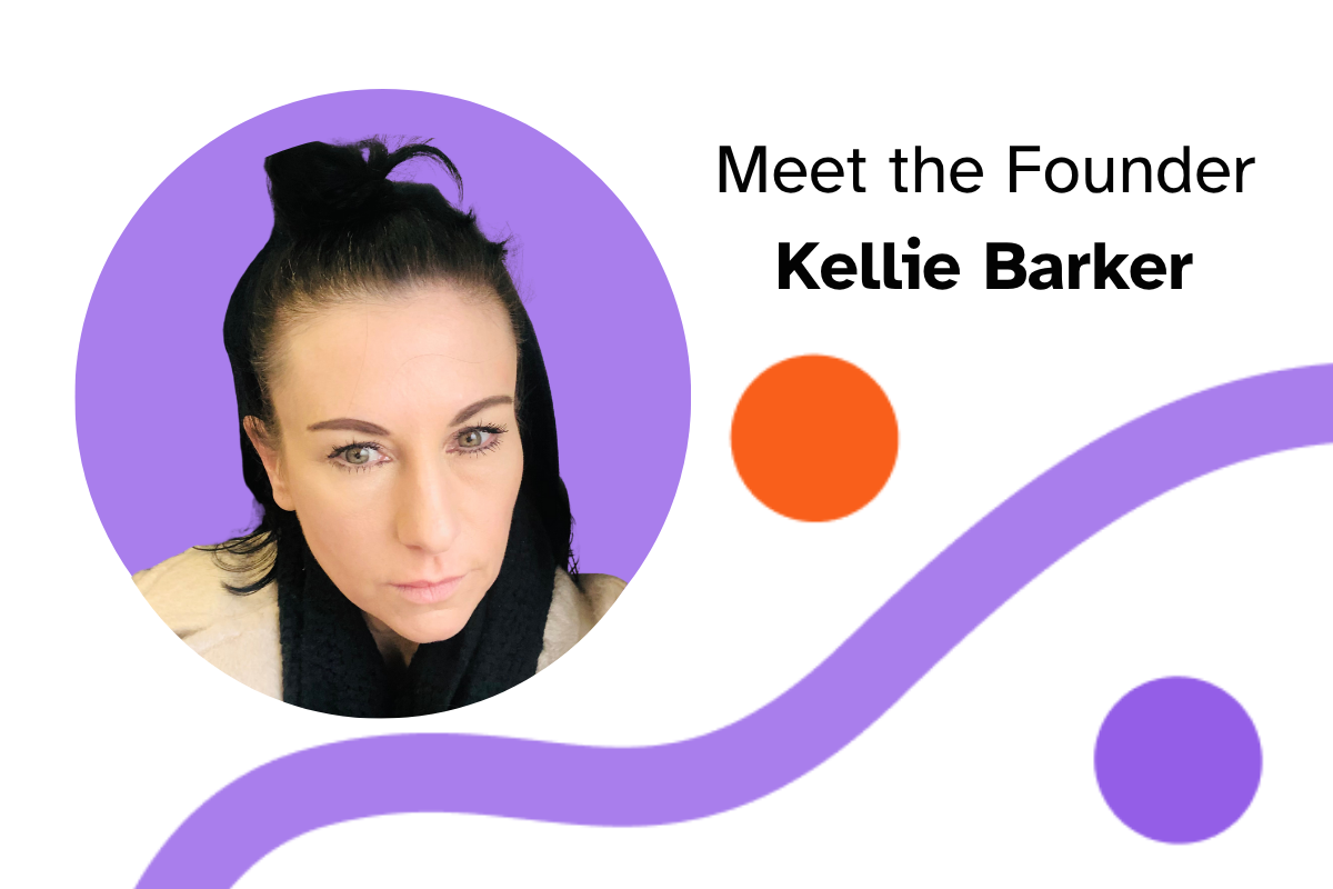 Image of Kellie Barker a on a purple circle background.